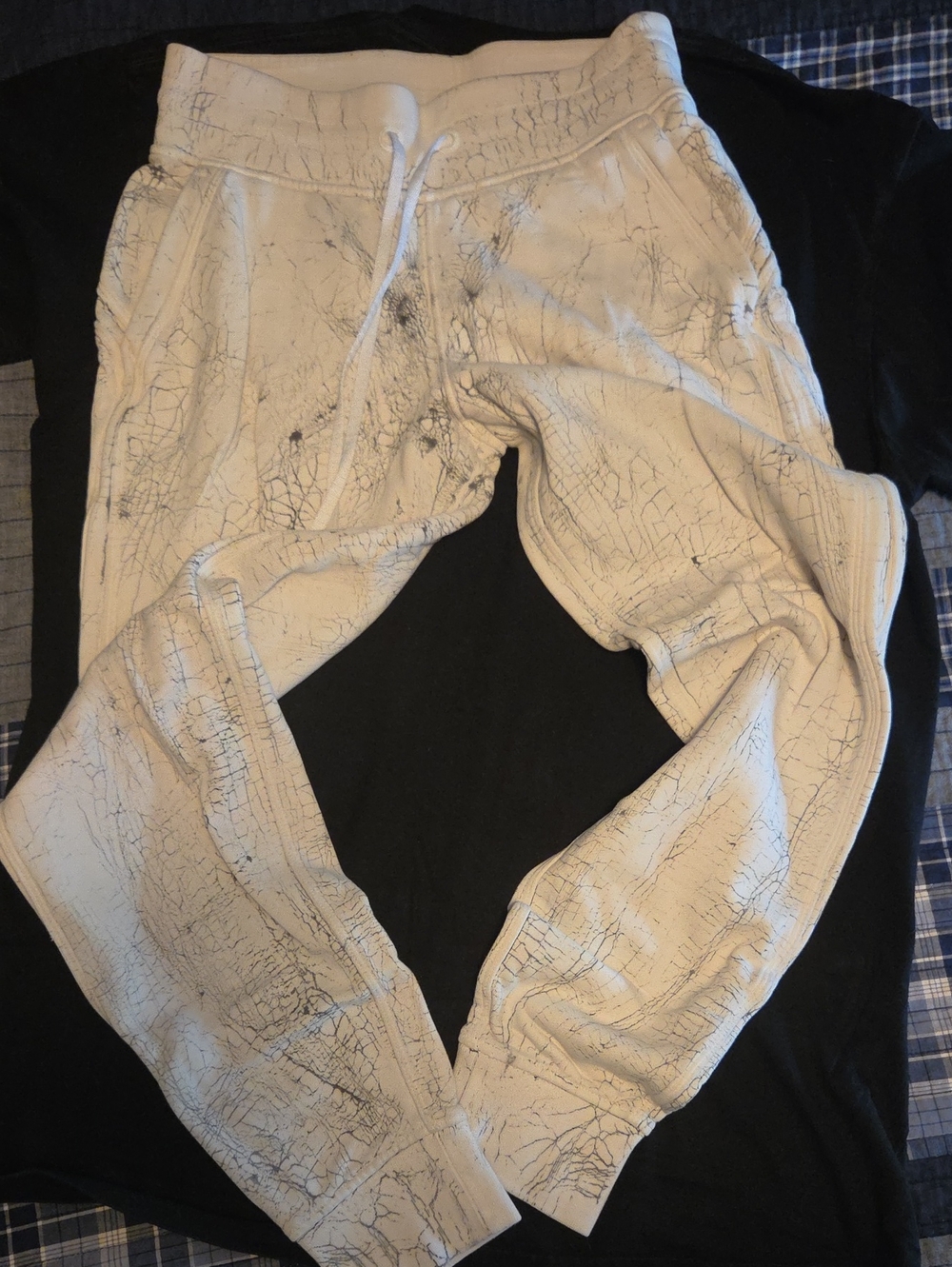 lululemon athletica Cream Crackle-Print Joggers